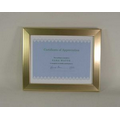 8.5"x11" Brushed Gold Wood Core Certificate Frame